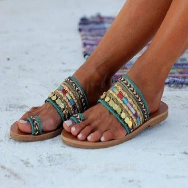 Summer Women Slippers Bohemia Flip Flops Ethnic Ladies Clip Toe Slides Woman Casual Flat Outdoor Beach Shoes Female Shoes