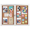 [US Local Warehouse] Enclosed Bulletin Board with Locking Door Outdoor Bulletin Board Aluminum Frame Wall Display Case Weatherproof for  Office Commercial Hospital Etc