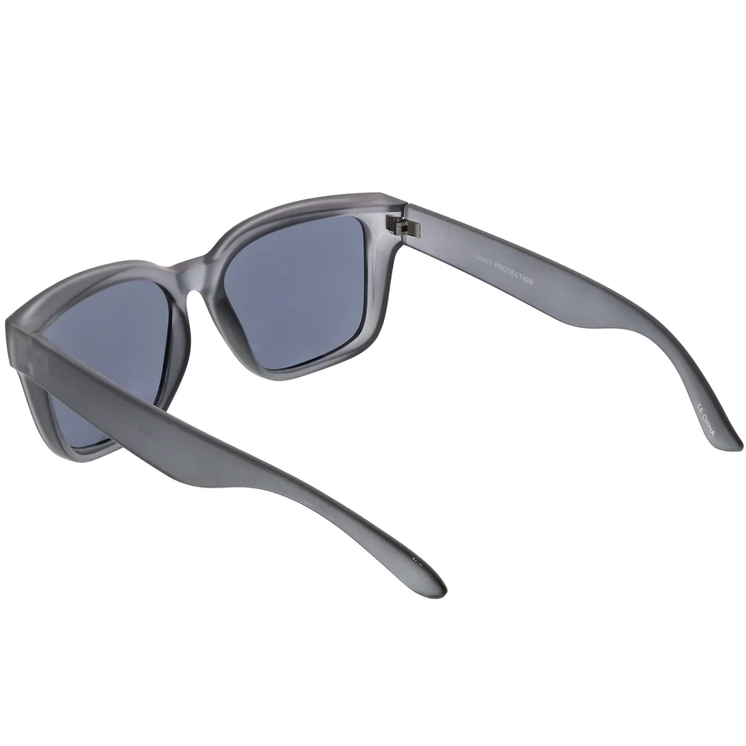 Classic Horn Rimmed glasses Wide Arms Neutral Colored Square Lens 55mm