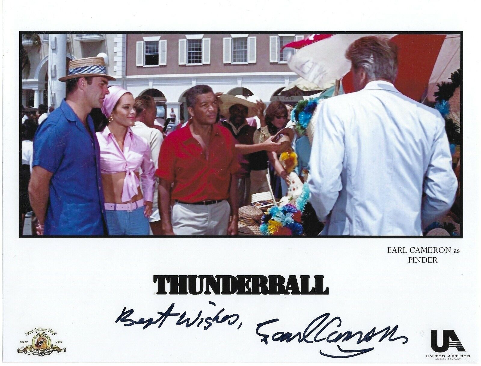 EARL CAMERON SIGNED JAMES BOND 8x10 THUNDERBALL Photo Poster painting UACC & AFTAL RD AUTOGRAPH