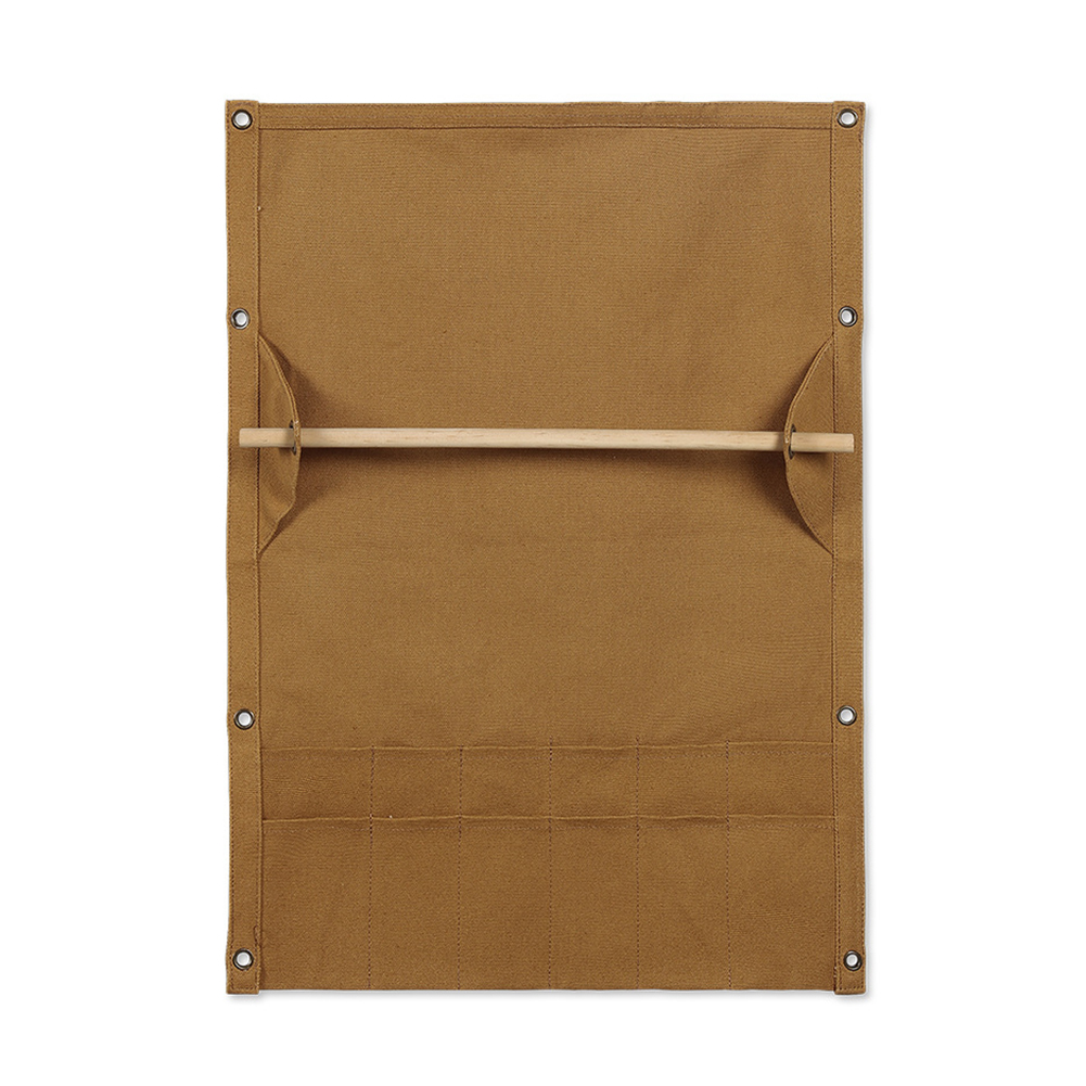 

Camping Tableware Storage Bag Canvas Towel Rack BBQ Cutlery Hanging Holder, 501 Original