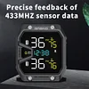 Motorcycle TPMS Tire Pressure Temperature Monitoring Alarm System with 2 Sensors