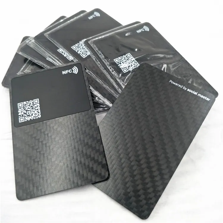 High Strength durable Gold Carbon Fiber NFC Membership Card