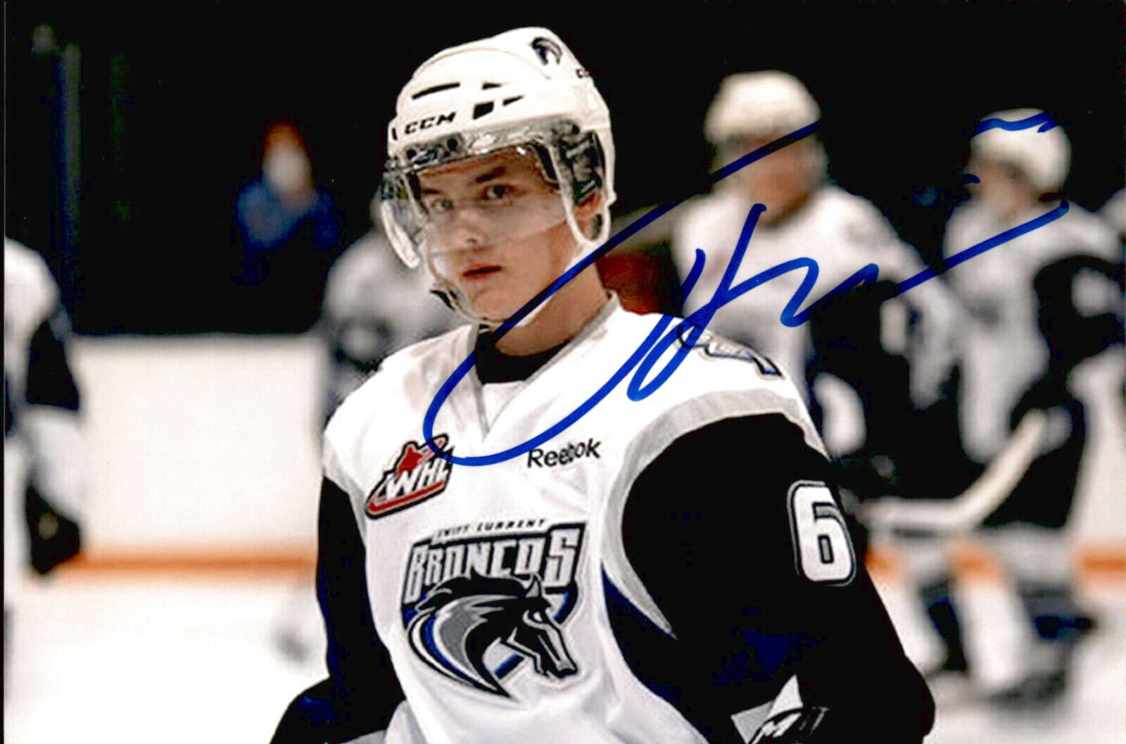 Julius Honka SIGNED 4x6 Photo Poster painting SWIFT CURRENT BRONCOS / DALLAS STARS #3