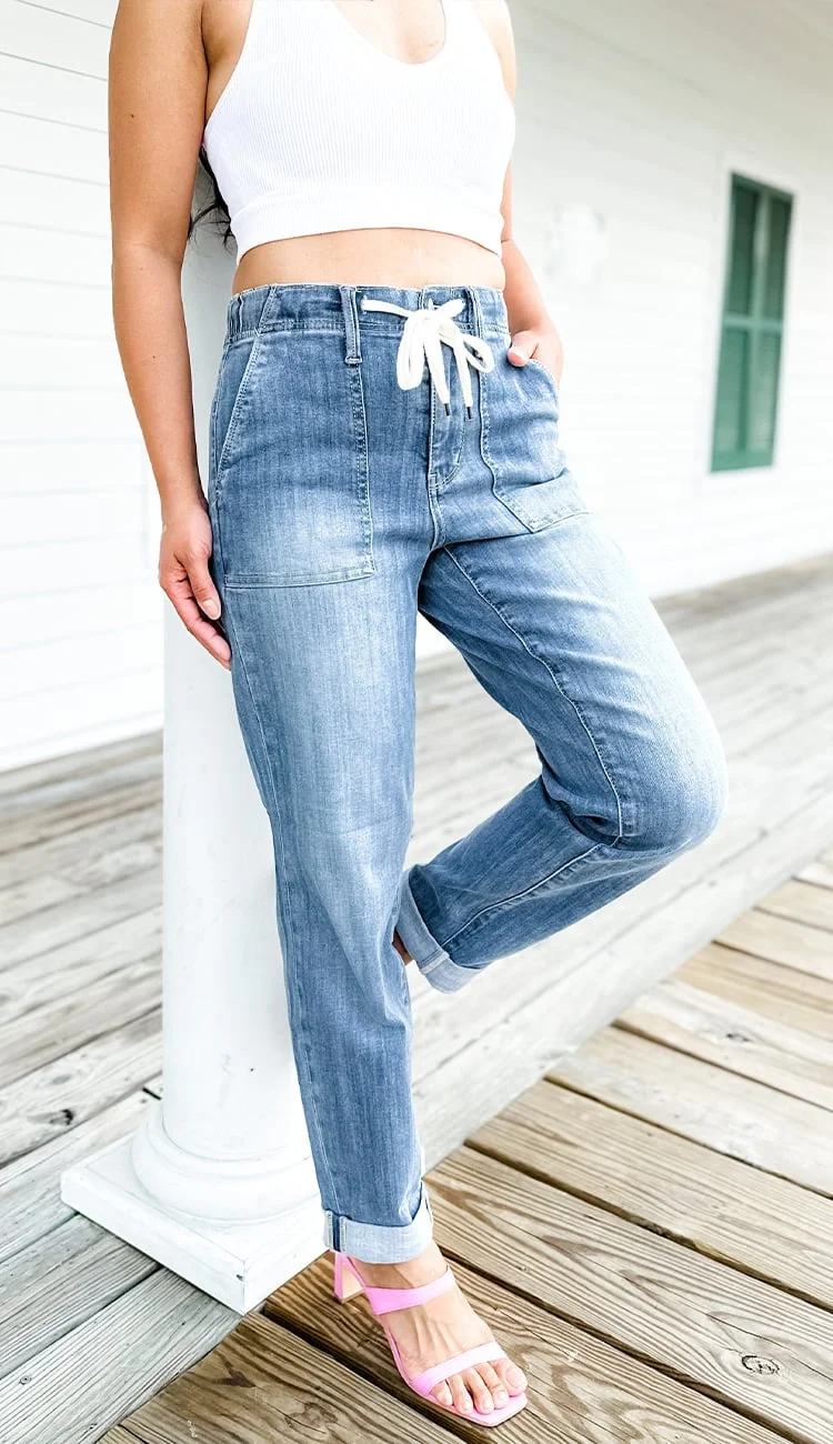 judy-blue-pull-on-denim-joggers