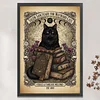 Black Cat And Book-11CT Stamped Cross Stitch 40*60cm/15.75*23.62in  tapestrymarket