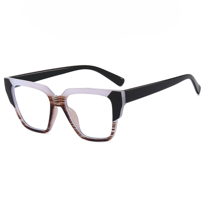 New Fashion Box Retro Personality Entry Lux TR90 Anti-Blue Ray Plain Glasses Glasses Of With Internet Celebrity