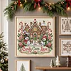 Christmas Ginger Home Full 11CT 3 Strand Stamped Cross Stitch Kit 45x45cm tapestrymarket