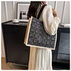 Casual Plaid Design Daily Canvas Tote Bag