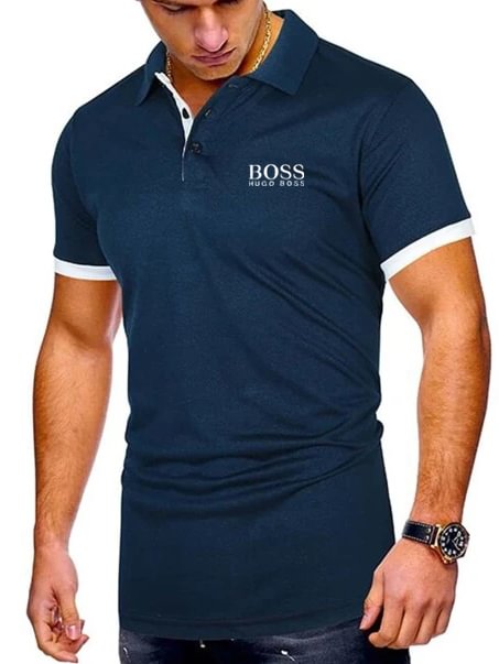 Men's casual short-sleeved polo shirt