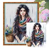 Bohemian Woman-11CT Stamped Cross Stitch 50*60cm/19.69*23.62in(Big Size)