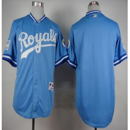 Royals Blank Light Blue 1985 Turn Back The Clock Stitched MLB Jersey
