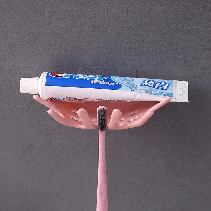 1PC New Crown Bathroom Punch-free Soap Box Bathroom Drain Soap Holder Bathroom Wall Hanging Rack soap holder