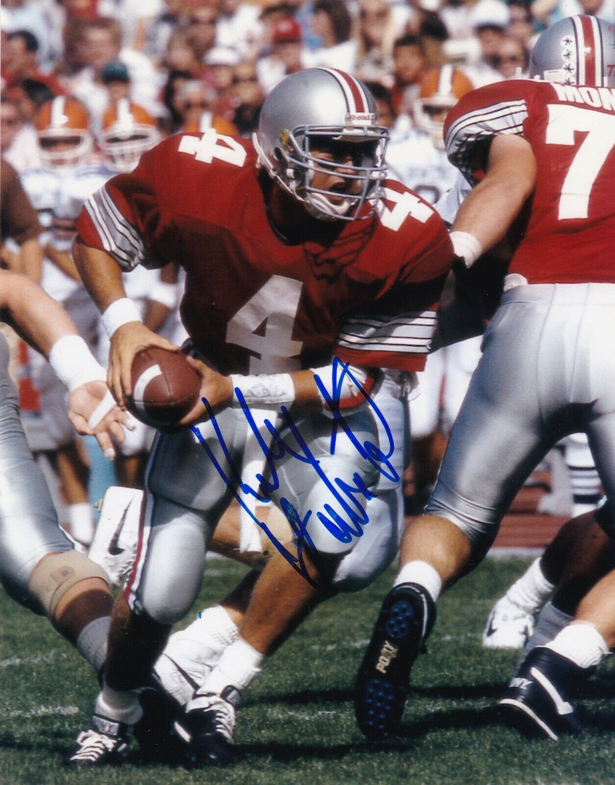 KIRK HERBSTREIT OHIO STATE BUCKEYES ACTION SIGNED 8X10