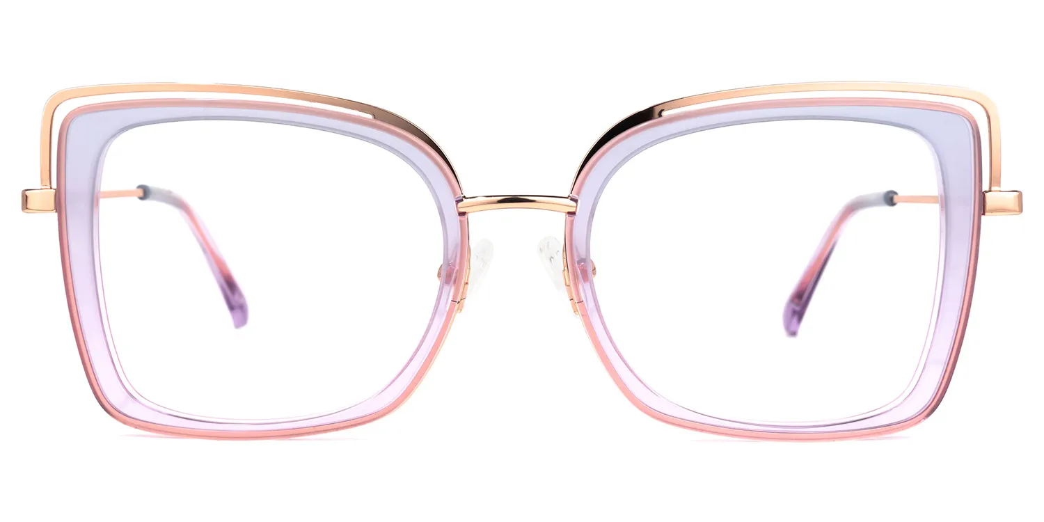 Darcy Rosa Quadratisch Brille Rosa