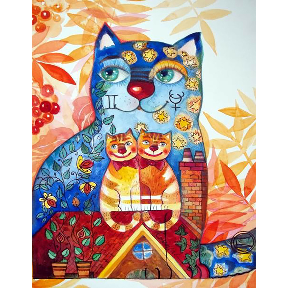 

Mystery Cat - Round Drill Diamond Painting - 40*50CM, 501 Original