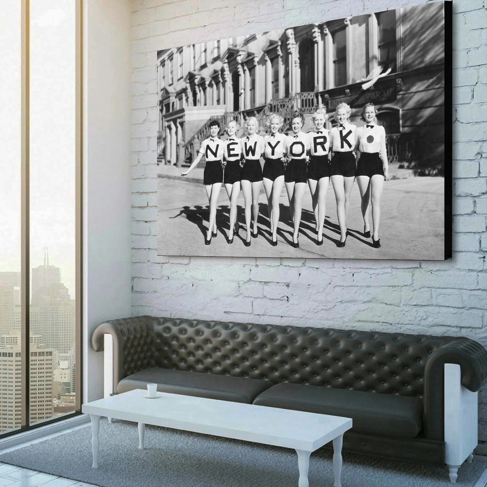 New York Girls Chorus Line Dancers Canvas Wall Art 