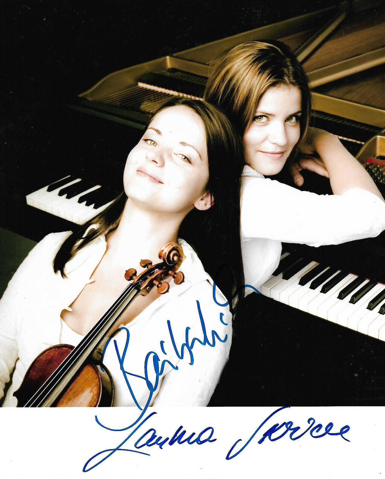Baiba & Lauma Skride signed 8x10 inch Photo Poster painting autograph