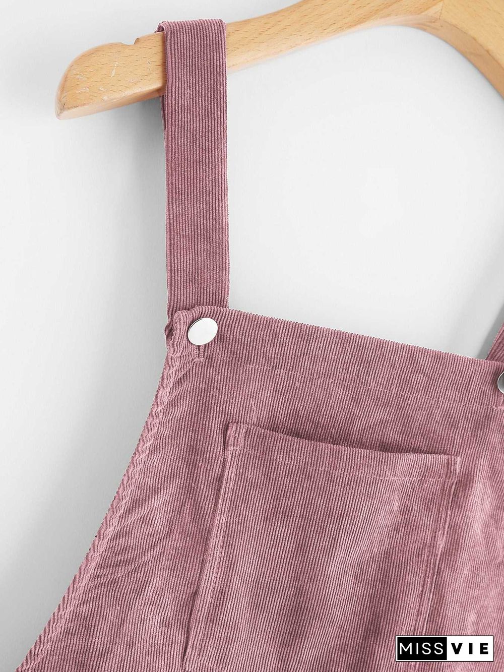 Casual Corduroy Overall Mini Dress Cord Jumper