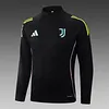 Joyfball 2025/2026 Juventus Half-Pull Training Suit Black Football Shirt 1:1 Thai Quality