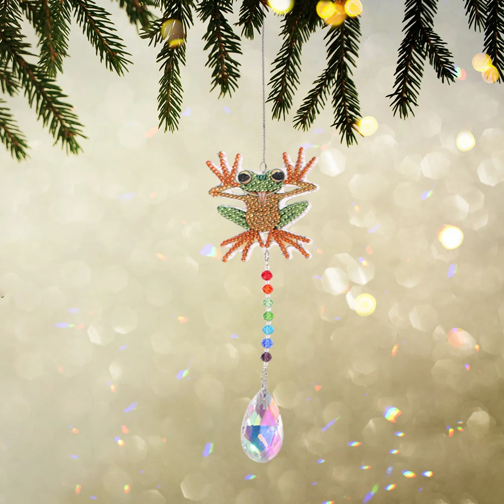 DIY Diamond Painting Sun Catcher - Frog