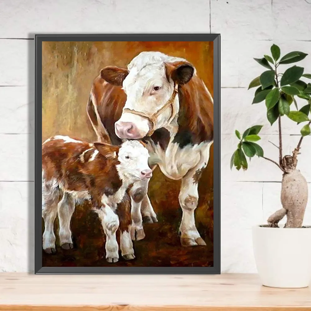 Partial AB Diamond Painting - Full Square Drill - Cow(Canvas|35*45cm)