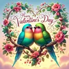 Diamond Painting -DIY Full Round Drill Valentine's Day Parrot