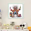 Lady Drinking Red Wine-11CT Stamped Cross Stitch 40*40cm/15.75*15.75in