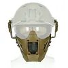 Airsoft Mask 700FPS Impact Resistance Safety Mask Detachable for Training(Black)