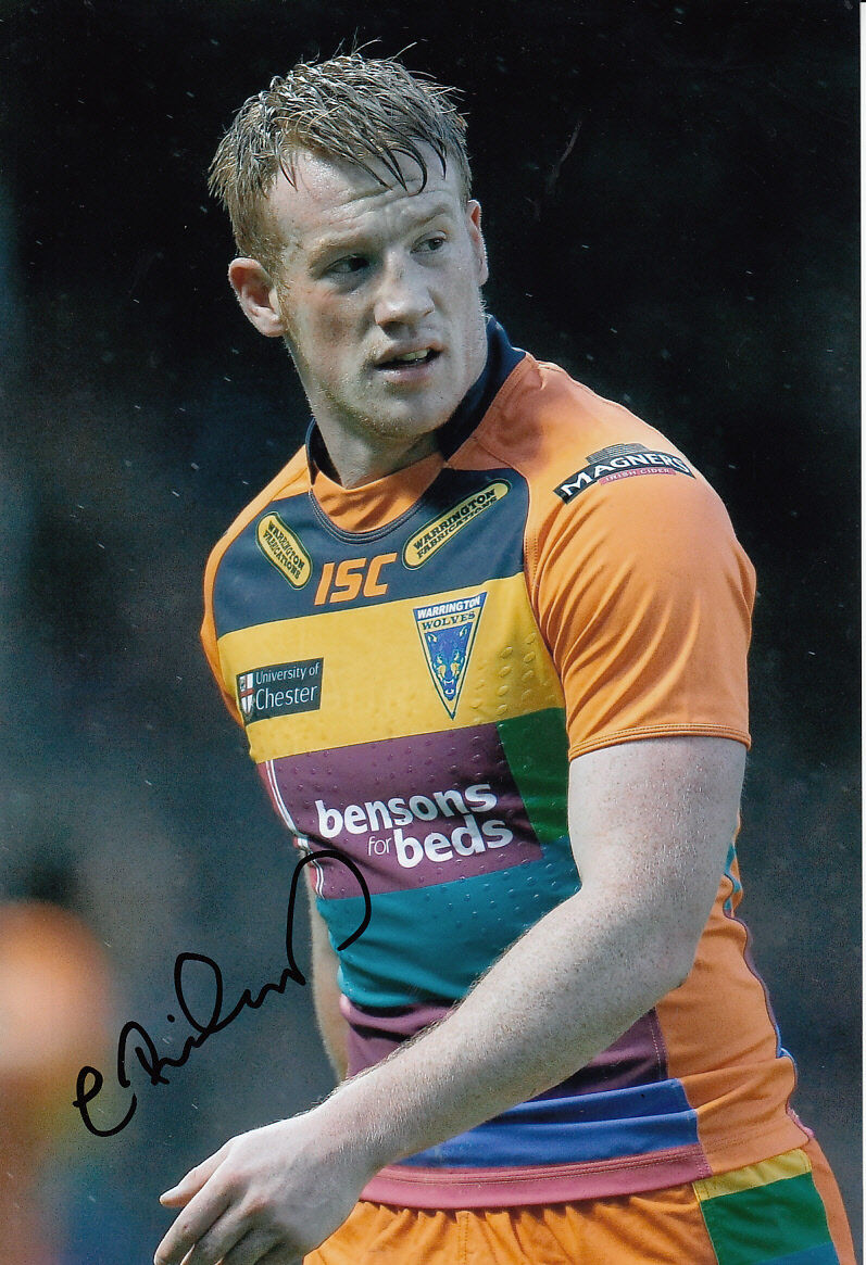 Warrington Wolves Hand Signed Chris Riley 12x8 Photo Poster painting 10.