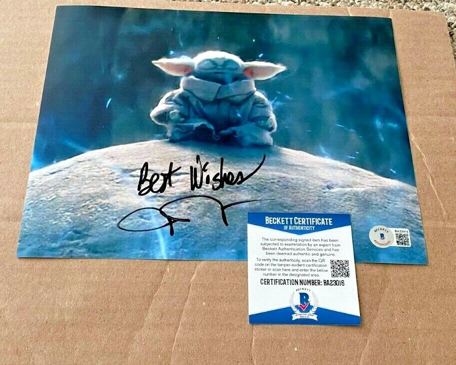 JOHN ROSENGRANT SIGNED STAR WARS MANDALORIAN 8X10 Photo Poster painting BECKETT CERT