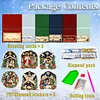 6Pcs DIY Pearl Diamond Painting Christmas Cards, 3D Greeting Card Craft Kits with Resin Pearls, Handmade Holiday Cards for Adults, Christmas Gifts & Decorations