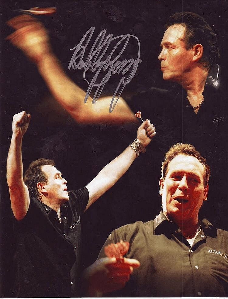 BOBBY GEORGE Signed Photo Poster paintinggraph - former Champion Darts Player - Preprint