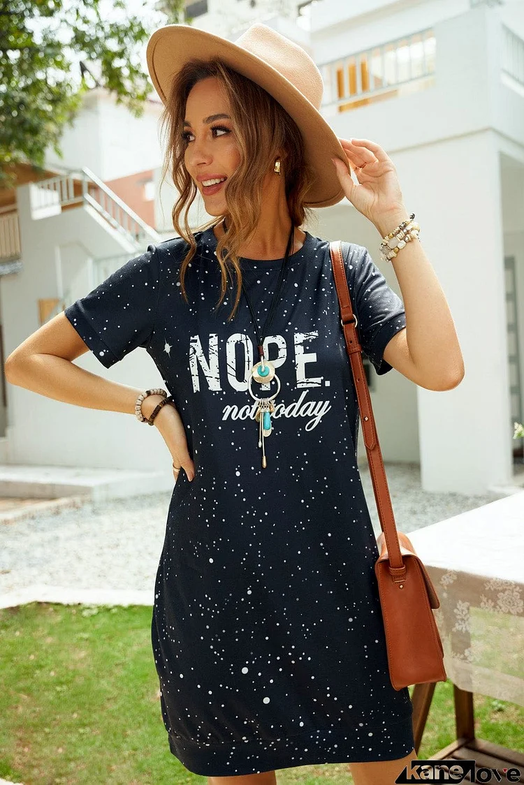 NOPE not today T-shirt Mini Dress