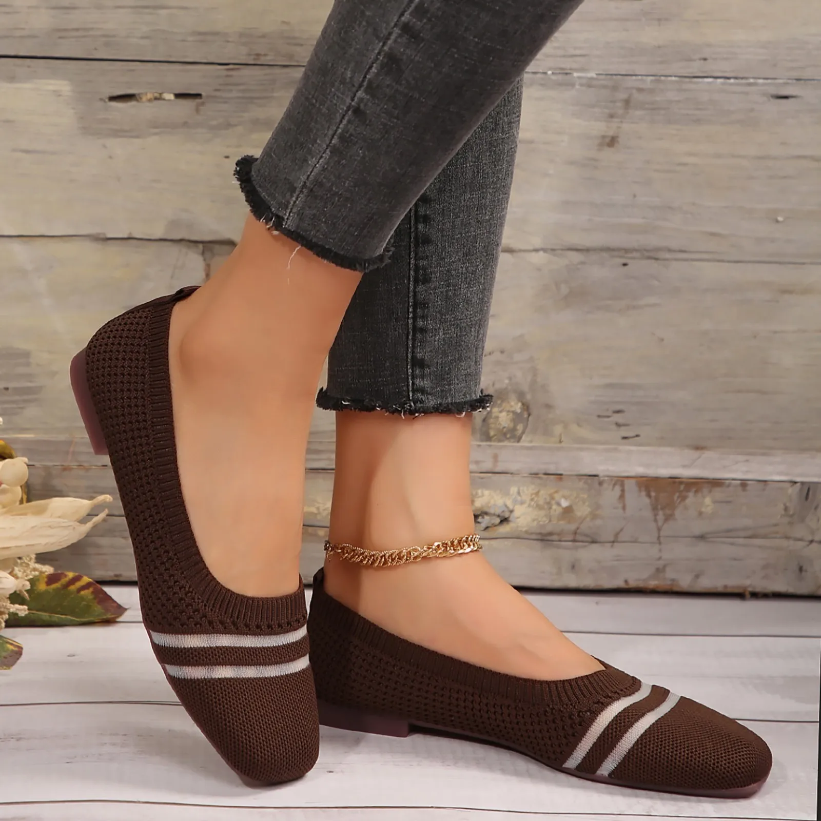 Hedirax Womens Memory Foam Casual Shoes Women'S Woven Orthopedic Breathable Soft Shoes Go Walking Slip On Casual Shoes For Women Wedge