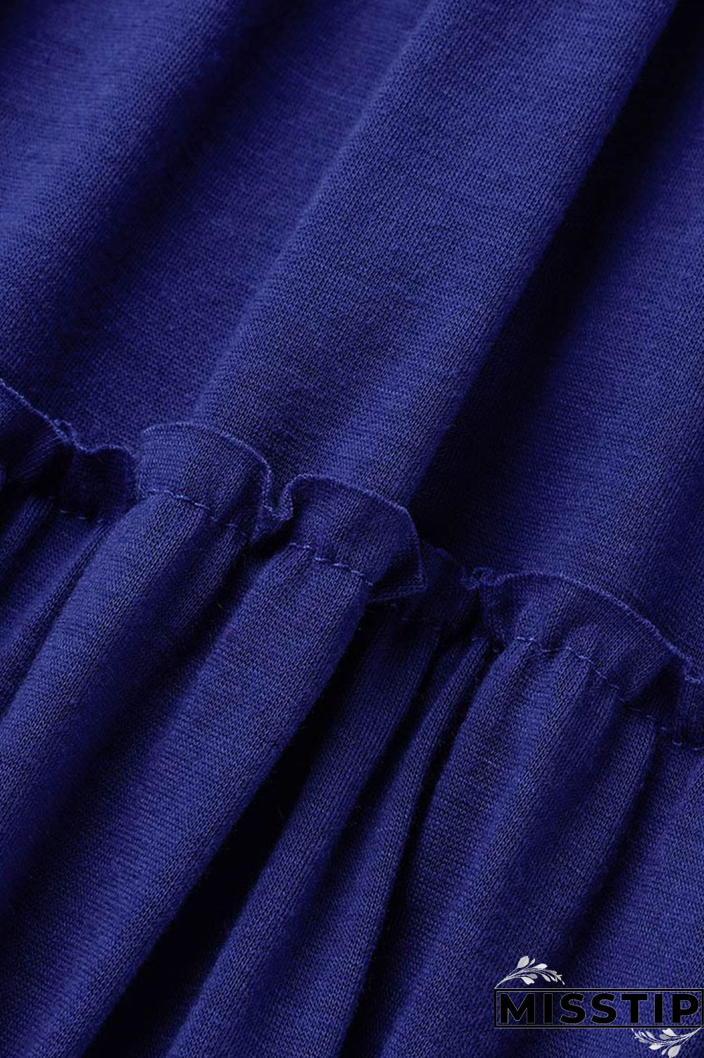 Blue Casual Solid Patchwork Spaghetti Strap Straight Plus Size Dresses