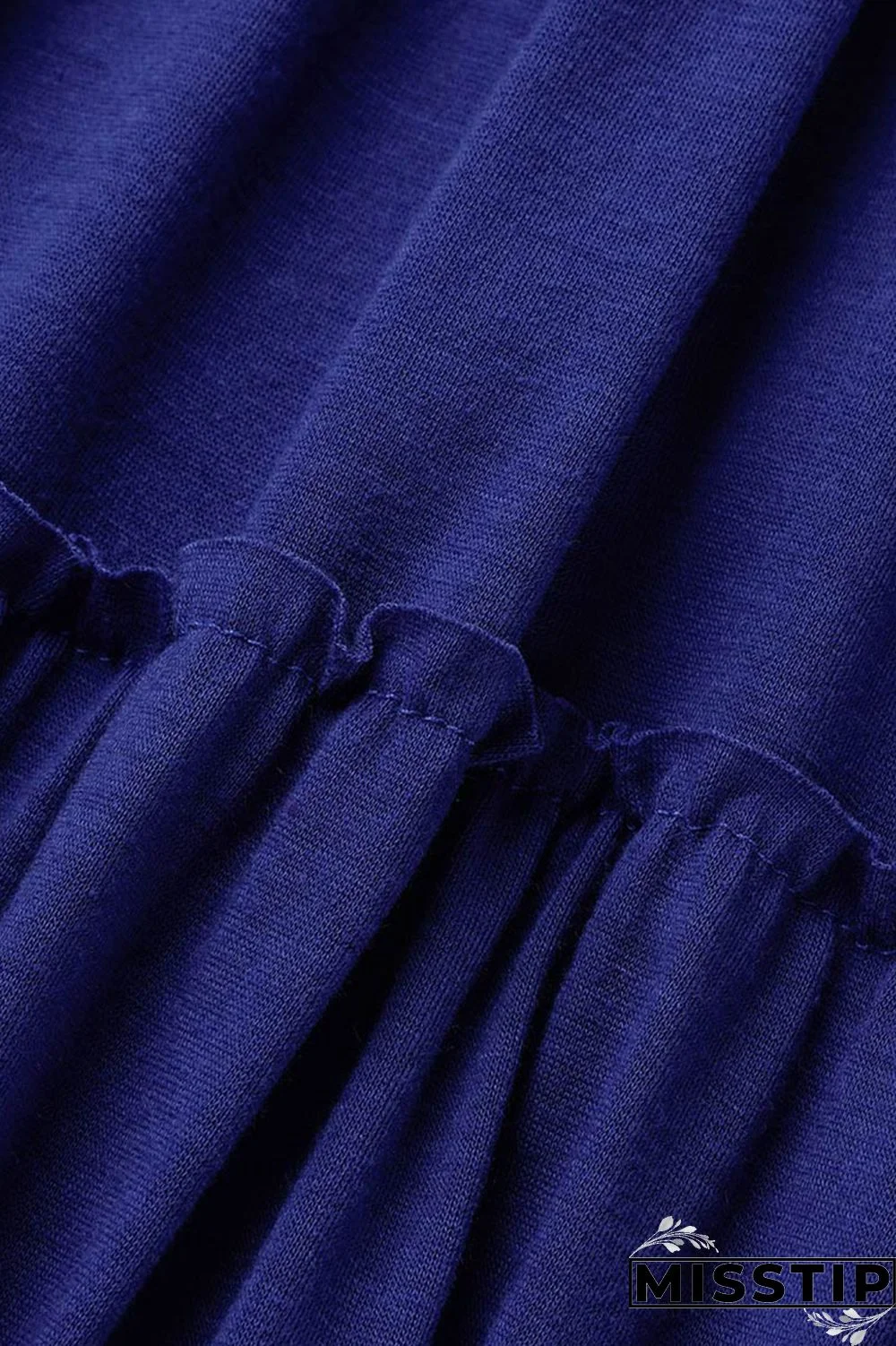 Blue Casual Solid Patchwork Spaghetti Strap Straight Plus Size Dresses