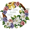 (35*33cm)14ct Stamped Cross Stitch - Flowers