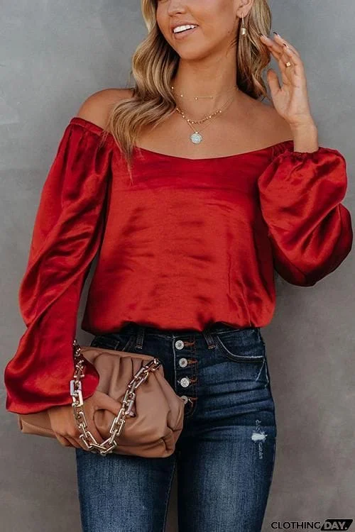 Off The Shoulder Silky Top