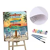(US Only)Paint By Numbers Kit On Canvas DIY Oil Art Summer Vacation Picture Decor40x50cm