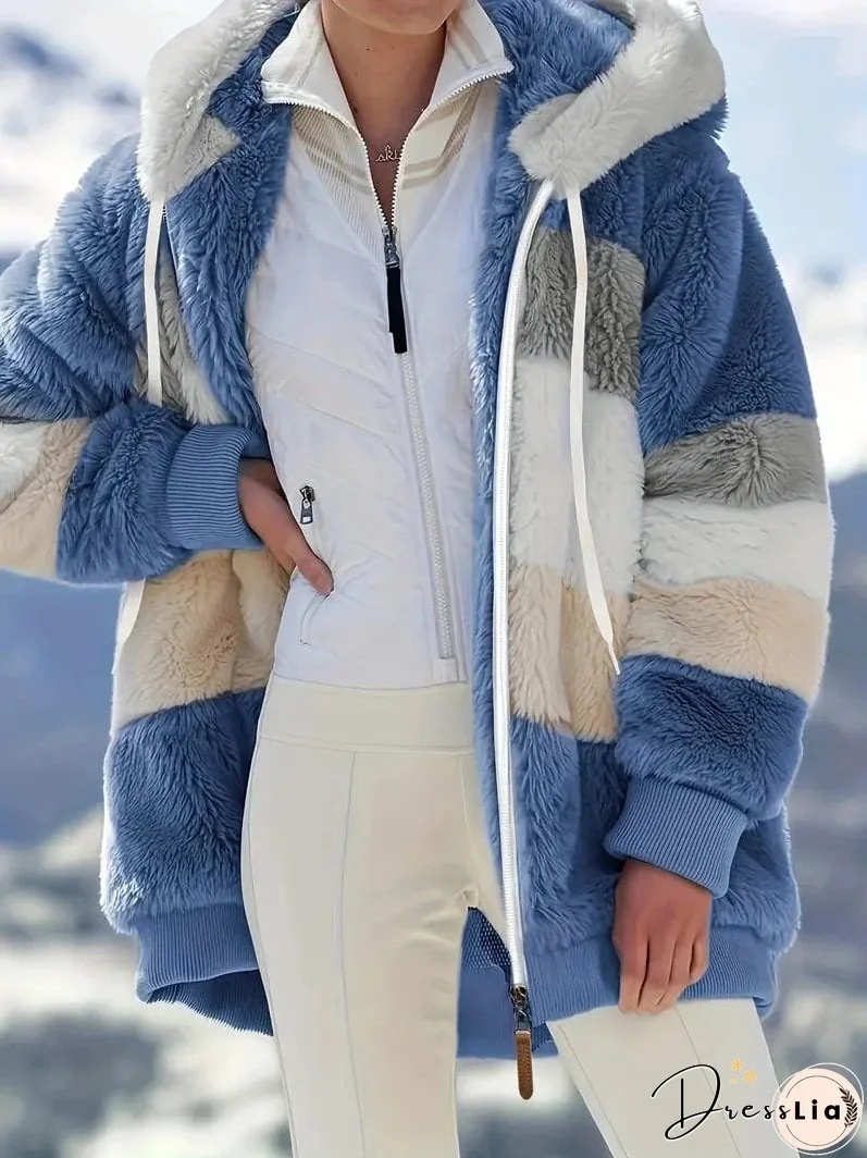 Cozy Tie-Dye Fleece Jacket for Women