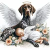 Diamond Painting-DIY Full Round Drill Angel Baby And Dog