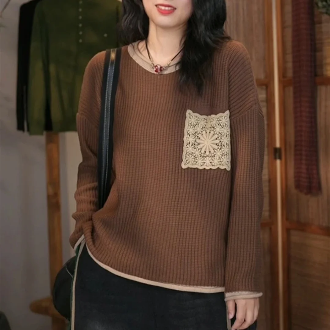 Chicfifth Sweater Women Winter Long Sleeve High Quality Autumn Vintage Top Knitted Cardigan