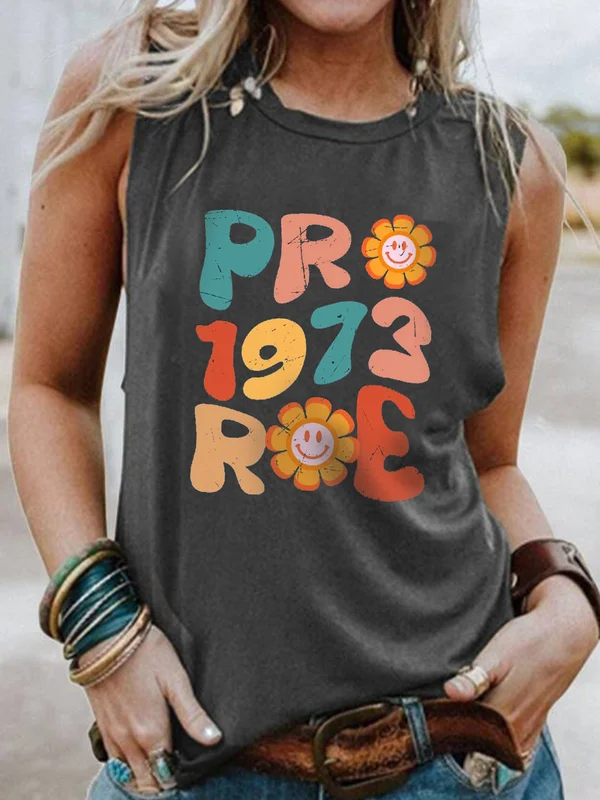 Women's Pro 1973 Roe Protect Roe vs. Wade Print Sleeveless T Shirt