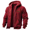 Men's Vintage Western Cowboy Fleece Pocket Full Zip Long Sleeve Hoodie Jacket by Inlyline