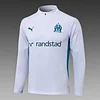 2024/2025 Olympique de Marseille Half-Pull Training Suit White Football Jersey 1:1 Thai Quality