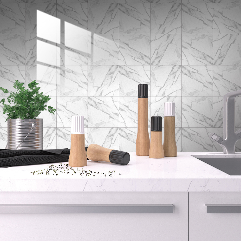 

10pcs Waterproof Retro DIY Wall Tile Stickers Geometric Kitchen Floor Decal, Ts236, 501 Original