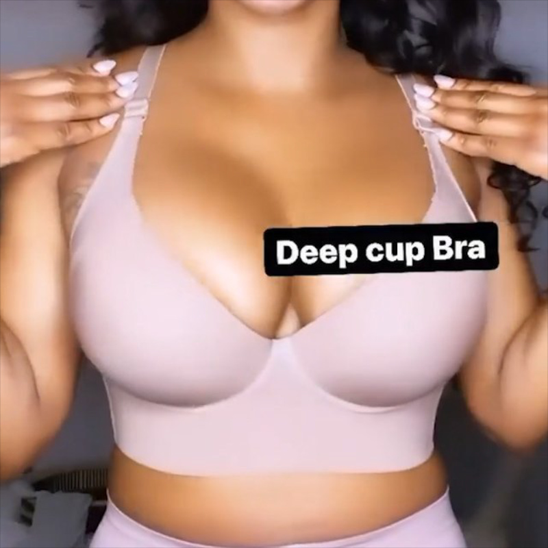 Womens Deep Cup Bra Hide Back Fat