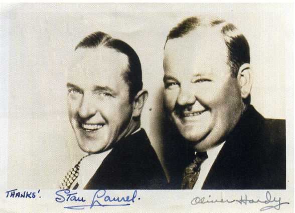 STAN LAUREL & OLIVER HARDY Signed Photo Poster paintinggraph - Comedy Film Actors - preprint