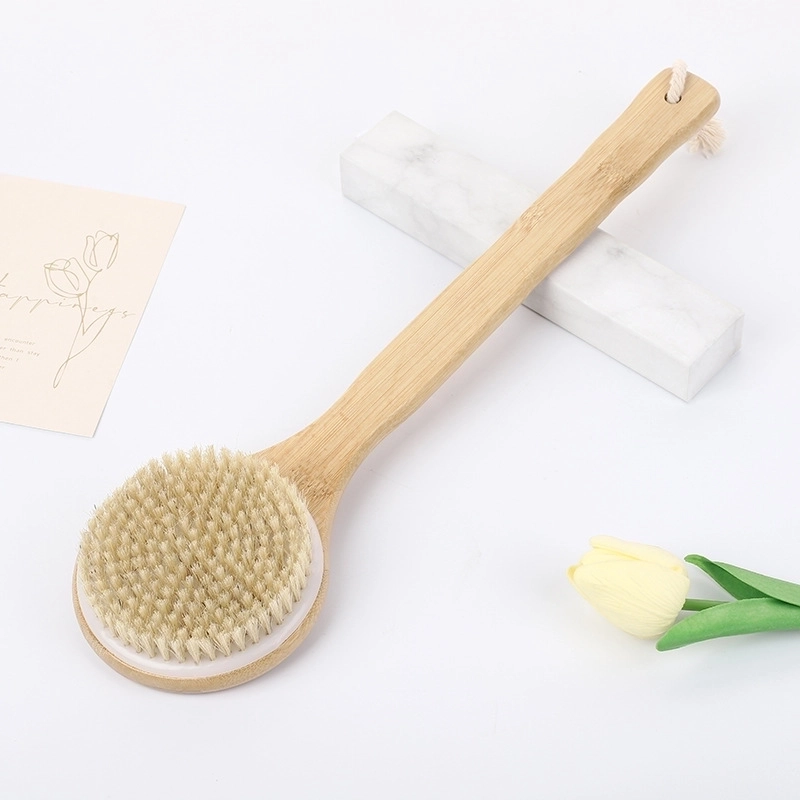 Retro Solid Color Wood Bath Brush/massage Brush 1 Piece